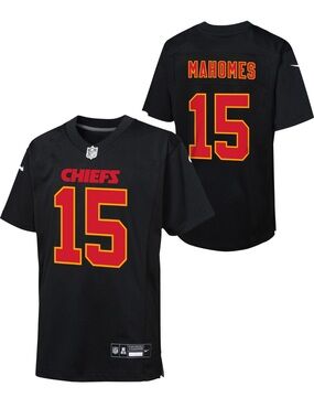 Nike Youth Kansas City Chiefs Patrick Mahomes #15 Black Game Jersey